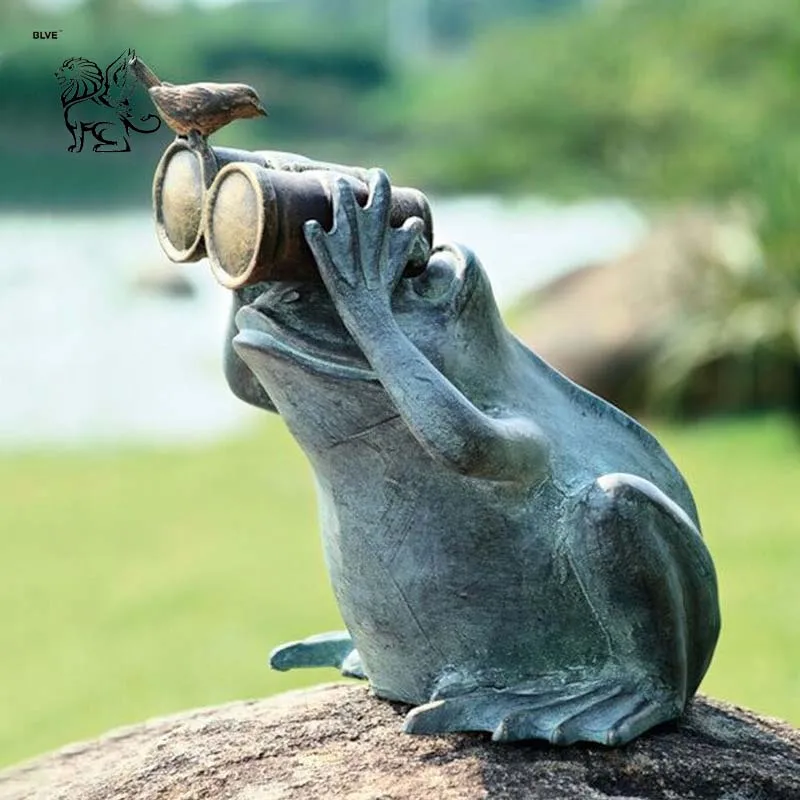 現代的な動物の屋外池装飾メタルアートガーデン大型ブロンズカエル像