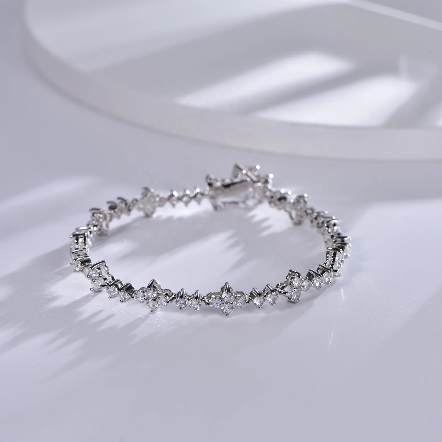 Unique Especial Girl sterling silver bangle bracelets Jewelry Hand Bracelet CZ Diamond Bracelet