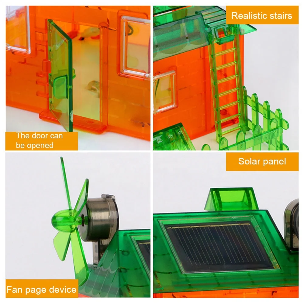 Diy Science Stem Solar Powered Toys Energy Concept House Set