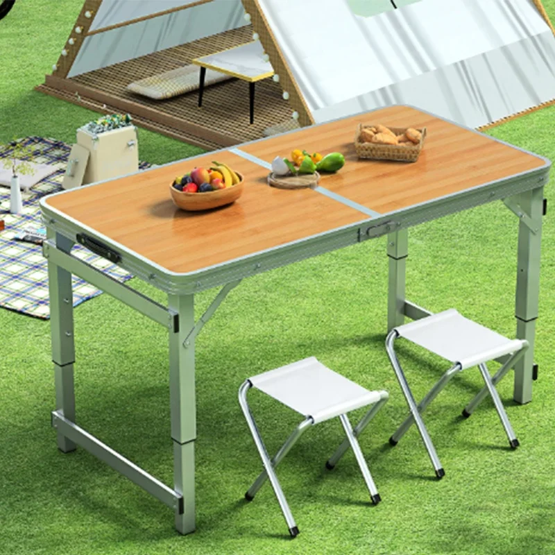 Portable Folding Table 6Ft White Rectangular Aluminum Outdoor