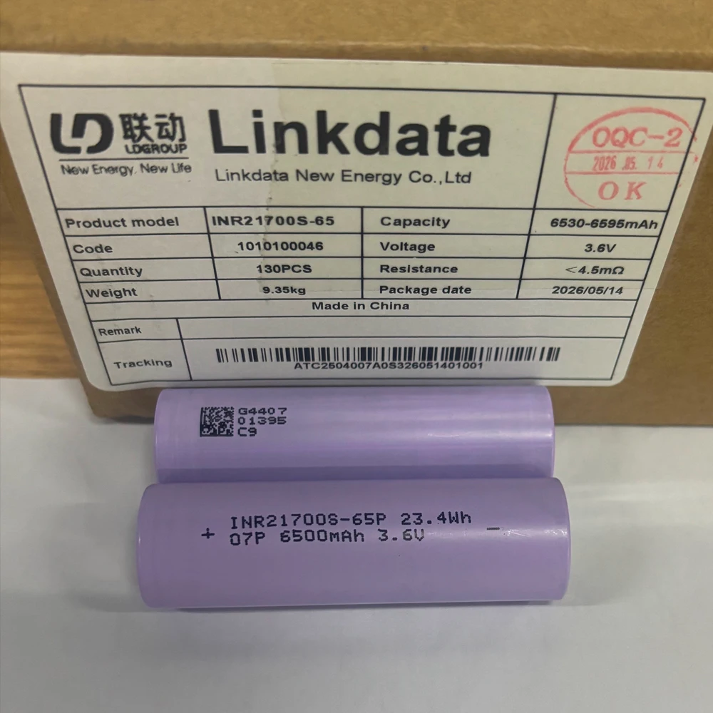 Brand New Original Linkdata 21700S-65P 21700 Cell 3.6V 6500mAh 52A