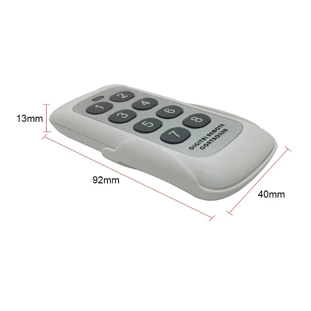 Universal 8 Buttons 433 mhz Wireless Rf Remote Control