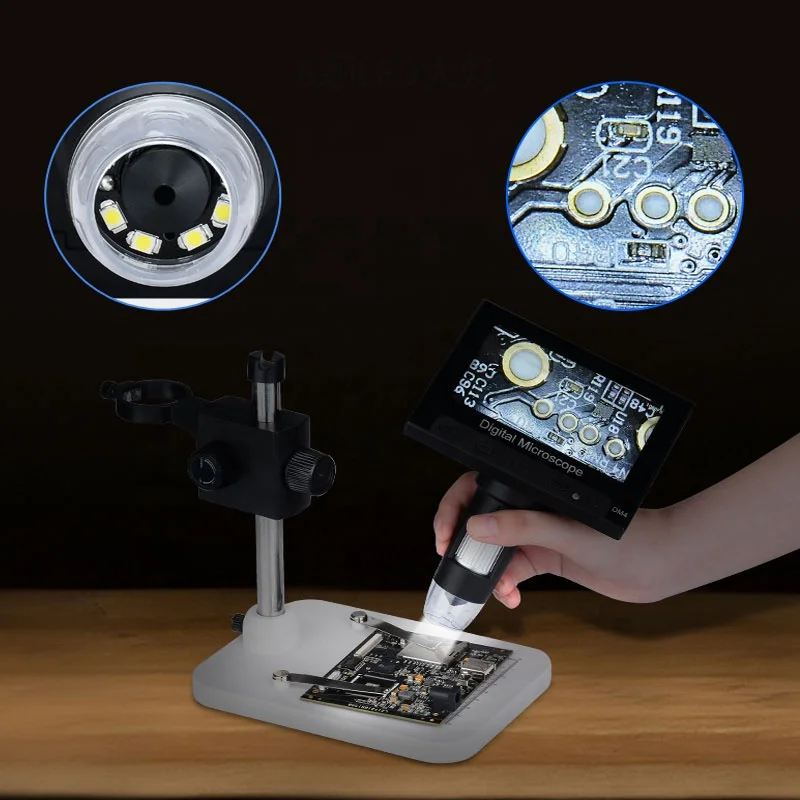 Good Quality 4.3 inch Portable Desktop Screen Magnifier Digital Microscope 1000X with LCD Display and Built-in Lithium Battery