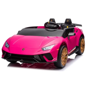 High Quality of Children Car Pink With 2.4g Remote Control Licensed Huracan Ride on Car Electric for Big Kids Girl 12v