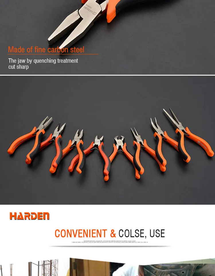 Harden Multi Functional Professional Custom Carbon Steel 4.5" Mini Flat Nose Plier