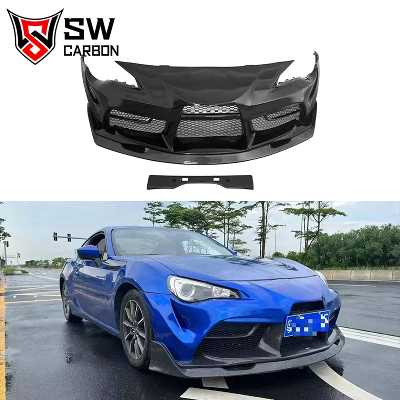 Gt86 Modified Supra Style Front Bumper Half Carbon Fiber For Toyota