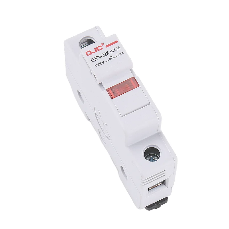 QJC PV System Solar PV Fuse Holder  Dc 1000V 16A 25A 32A 63A 100A Single Phase Dc Fuse Holder with Fuse Core