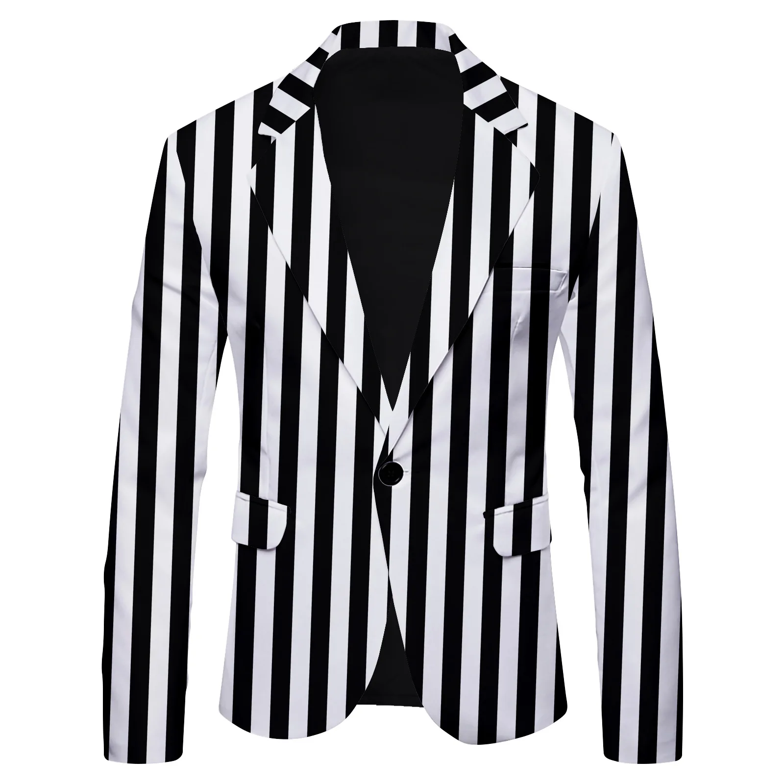 Men's Polka Dot Floral Stripe Leopard Printing Slim Fit Casual Suit For ...
