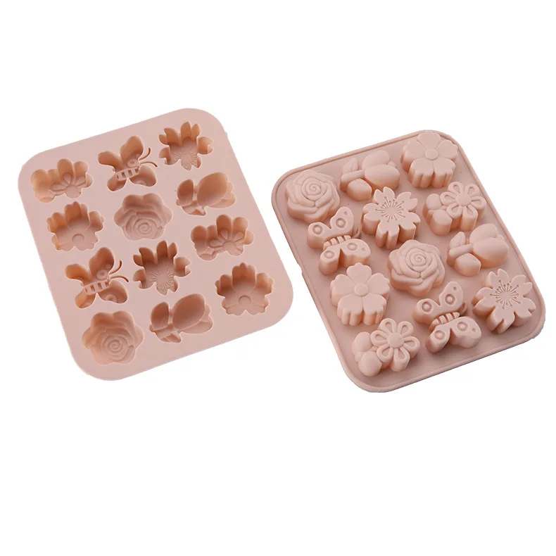 Cute Flower-Shaped Household Food Grade Silicone Ice Cube Mold Sunflower Cartoon Ice Maker Ice Box Cake Tools