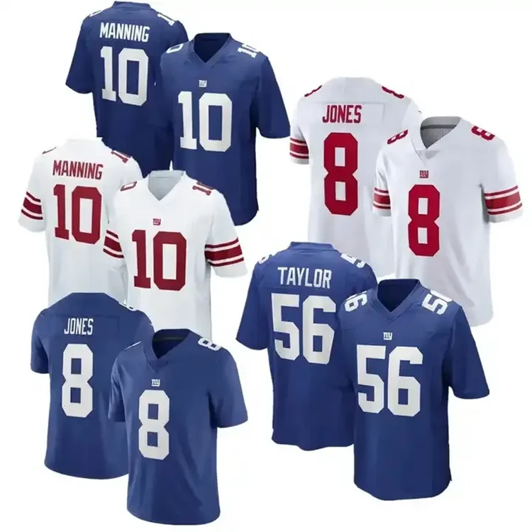 Wholesale Best Quality #8 Daniel Jones #56 Lawrence Taylor #5