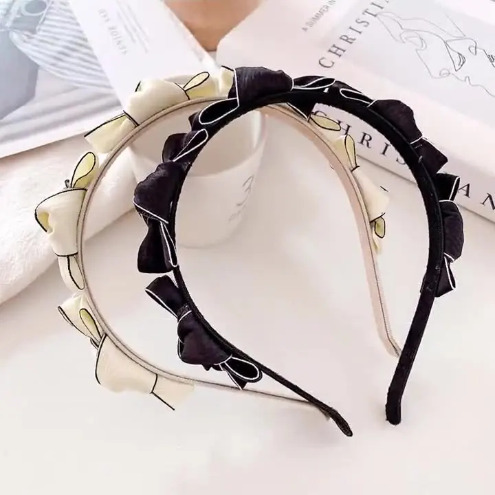 New Style French Retro Bow Headband Niche Simple Headband