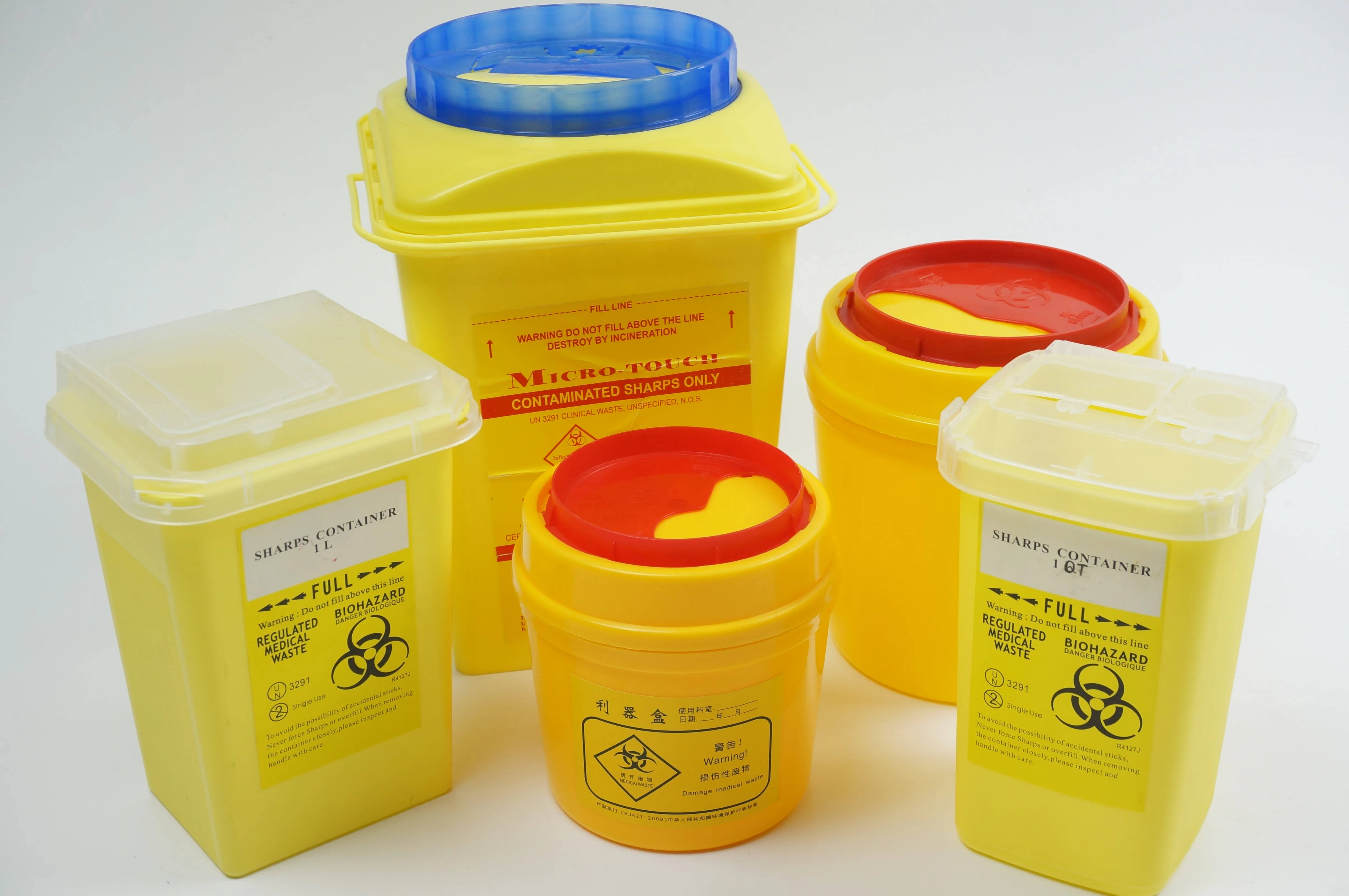 Square 10l Medical Sharps Disposal Container /sharp Collection Bin