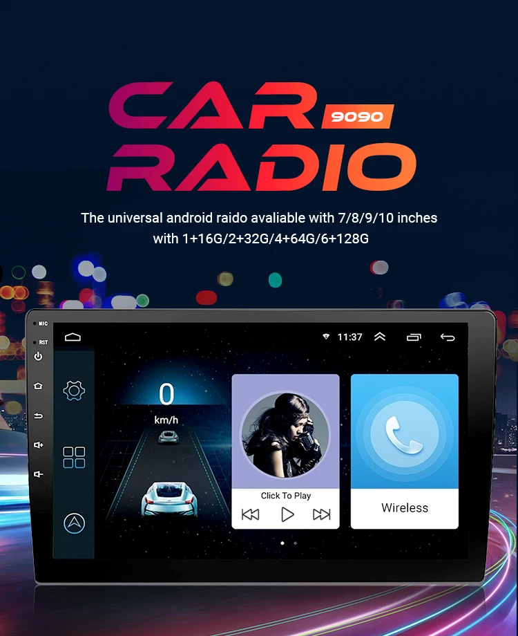 Jmc Android 2din 9inch Car Radio Bt Fm Rds Wifi Navigation Gps 2.5d Ips