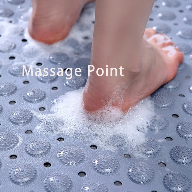 Non Slip Bath Tub Mats Massage Bathroom Bathtub Mat With Suction Cup