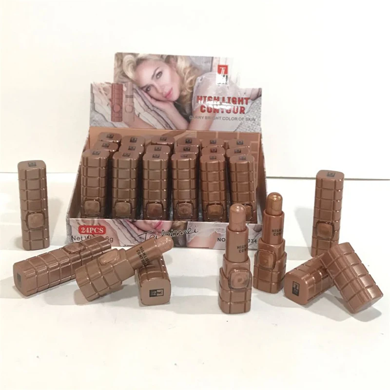 C034 TLM Make up Highlighter Contour Powder Brighten Cosmetic Highlight Face Shimmer Pressed Highlighter Makeup Stick