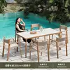 160cm long table [one table and six chairs]