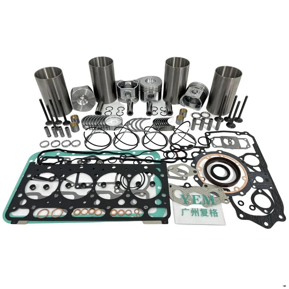 Hot Rebuild Overhaul Kit With Bearings Cylinder Liner Piston Rings Full Gasket Set Valves Kit Engine Parts Fits for Kubota F2302