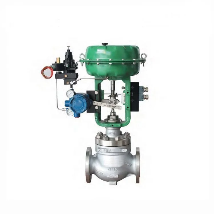 COVNA Cage Guided Globe Control Spring Loaded Pneumatic Actuator Single Seated Y Type Globe Valve