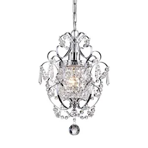 Hanging 1-light for Bedroom Beaded Crystal Chandelier & Pendant Lights Wrought Iron Mini Cheap Acrylic Modern European