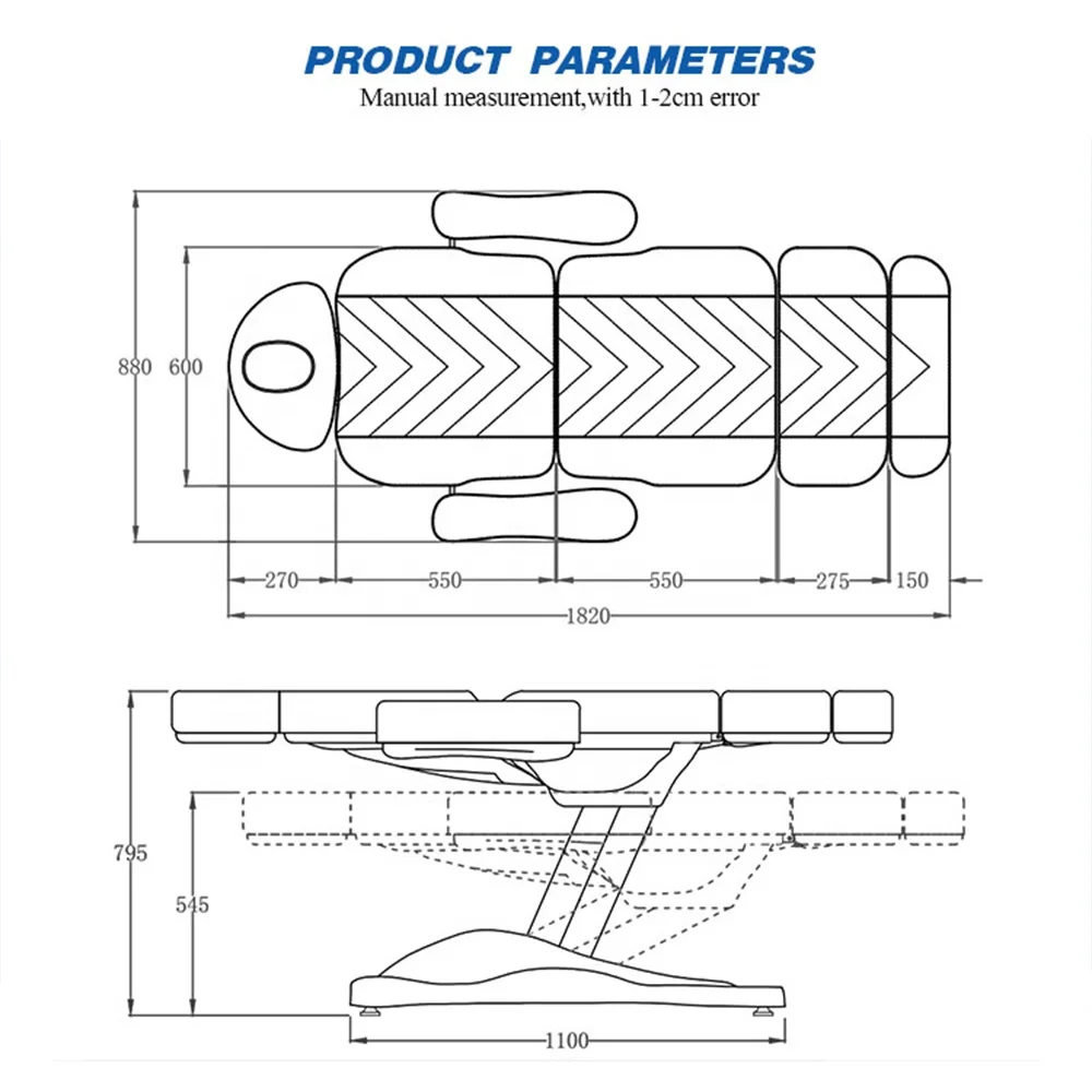 
Современная дешевая регулируемая терапия, спа-салон, косметика с 3 электрическими двигателями, стол для ухода за красотой, массажная кровать, кресло для лица Podiatry 