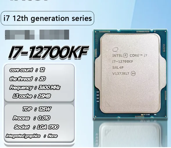 Processor Core I7 12700KF F K th Gen CPU Cores for Intel| Alibaba.com