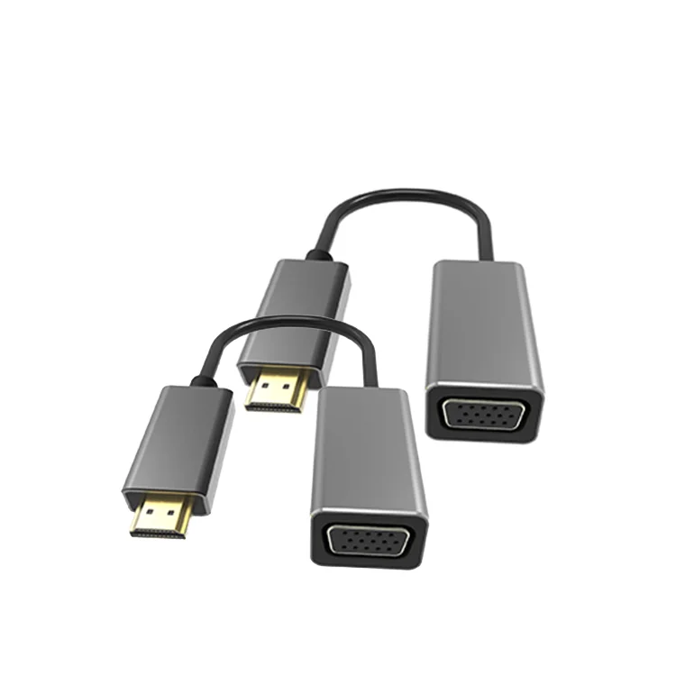 Адаптер Behpex Переходник VGA-HDMI 1080P позолоченный штекер-гнездо