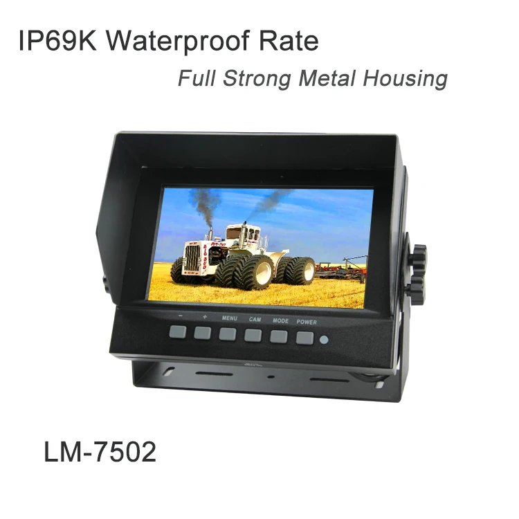 7 Inch Waterproof Monitor And Camera IP69K Snow Removal Truck Rear View Camera System factory