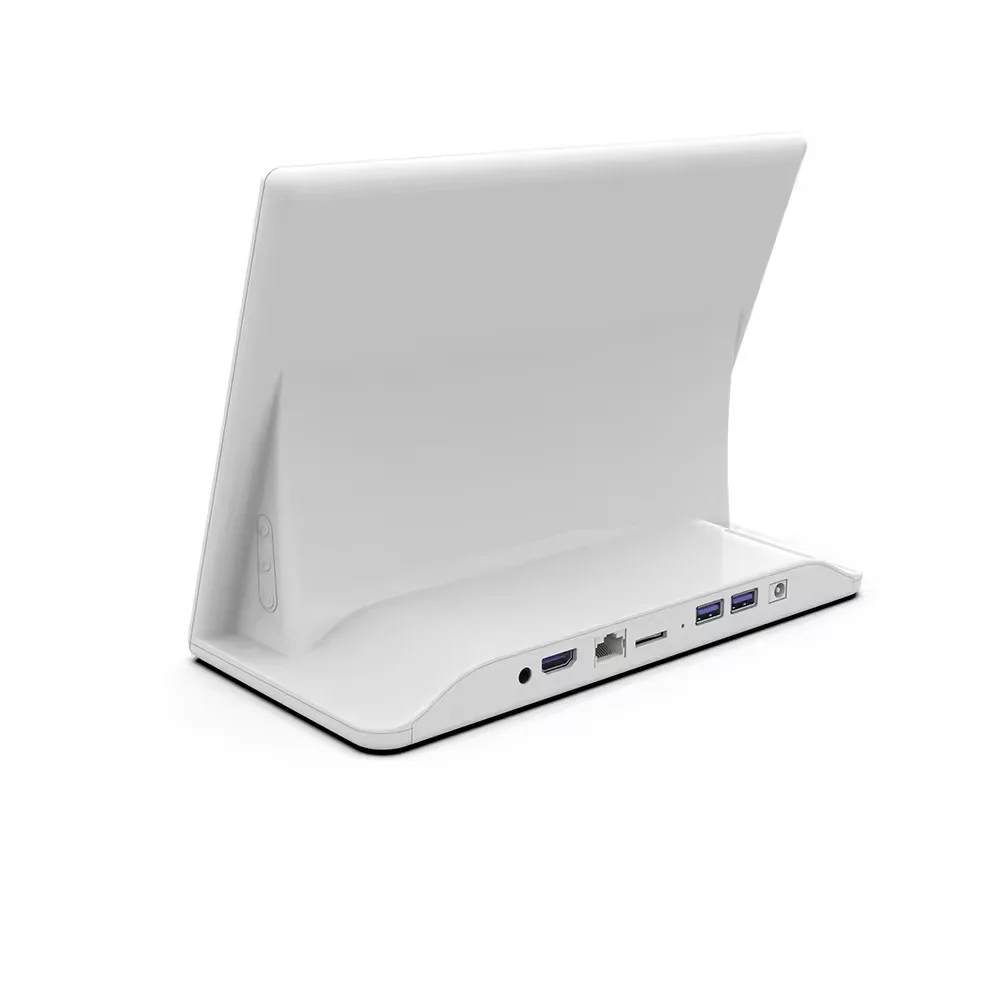 Customer Feedback Evaluator Restaurant Ordering POS System 10.1 Inch L Shape Touch Screen Android Tablet with POE NFC Desktop