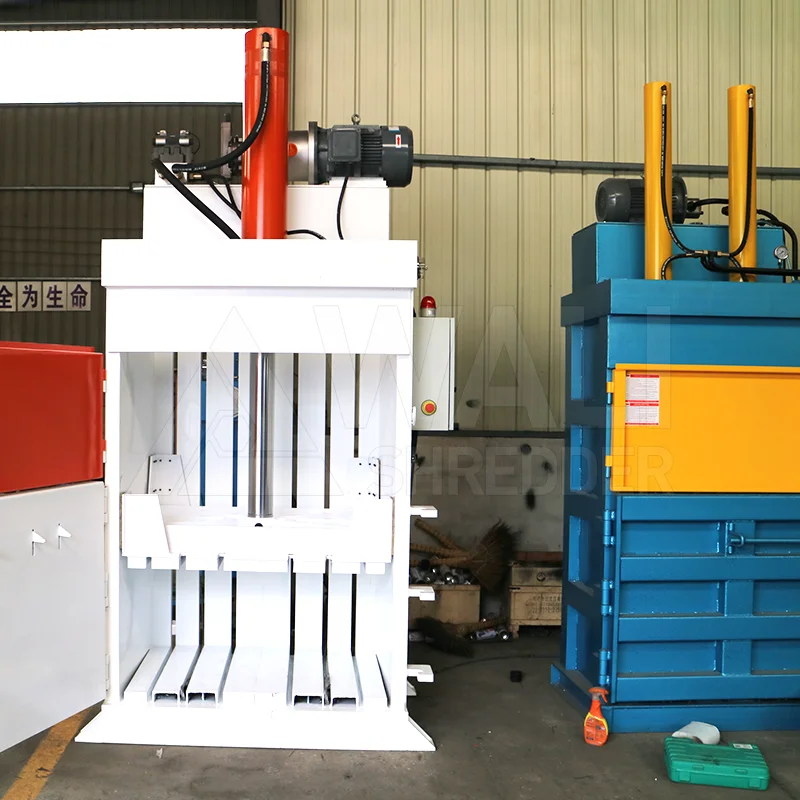 Manual Vertical Hydraulic Baler Machine for Cardboard Straw Pet Bottles Plastic Film Waste Paper Sponge Baling Press Machine