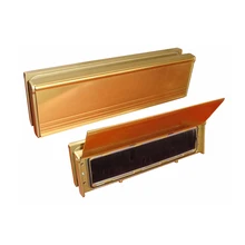 Aluminum Solid Brass Mail Slot with Brass Interior Back Plate Fits to Most Doors