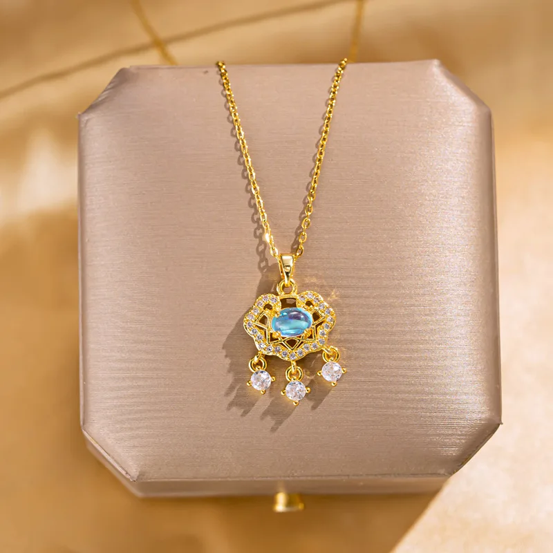 Gold Plated Zircon Diamond Collar Necklace