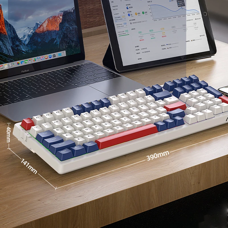 New K98 100keys Mechanical Gaming Keyboard - Full Key Hot Swap