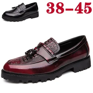 2026 Hot Selling Chaussures Homme Mocassins En Cuir Italienne Mens Crocodile Oxfords Genuine Leather Shoes Suede Dress Shoes