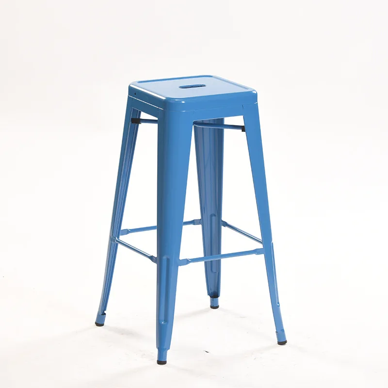 Industrial Style Colorful Retro Metal Furniture Sets Iron Bar Stool Chair Dining Tables and Chairs Set for Cafes Restaurants