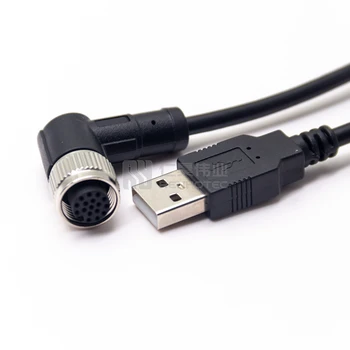 M12 5-Pin USB Connector Cable, IP67 Rated, OEM | Wholesale
