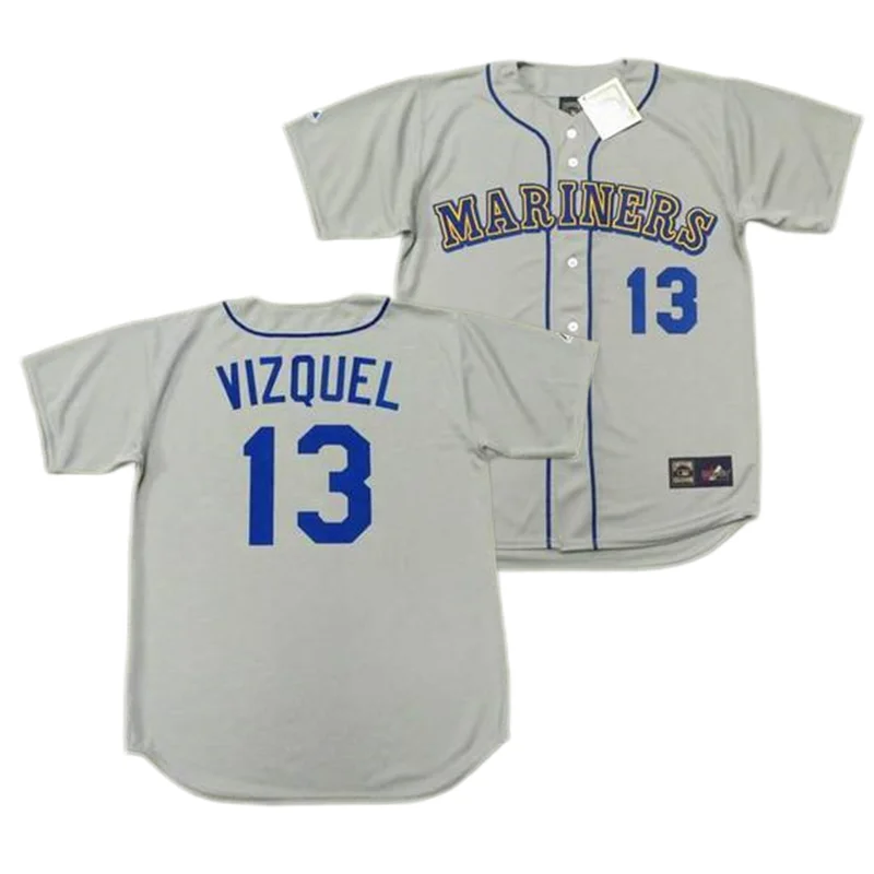 Wholesale Men's Seattle 2 BOBBY VALENTINE 5 JOHN OLERUD 6 DAN WILSON 6 DAN  WILSON 6 DAN WILSON Baseball Jersey Stitched S-5XL From m.