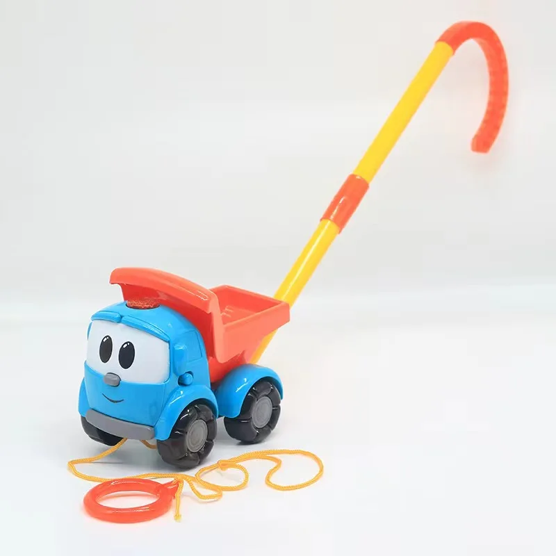 PG1900 Russian Small Truck Leo with 8 Russian Songs Farmer's Cart Pull up Cart Model Sliding Toy