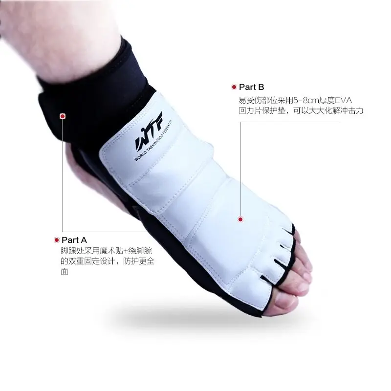 Factory Custom Taekwondo Foot Protector KTA Offical Competition Fighting Feet Guard Kicking Box Foot Gear Taekwondo Foot Gloves
