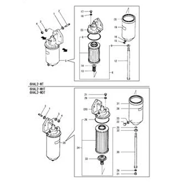 Factory Price Fuel Oil Element 41650-501140 for Yanmar 6HAL2 6HAL2-WHT Engine Heavy Duty Engine Parts