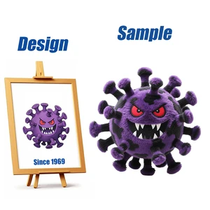 Shengye Brand Plush Toy Manufacturer Oem Custom Logo Printing Sewing Embroidery Stuffed Bacteria Virus Plush Soft Toy Doll