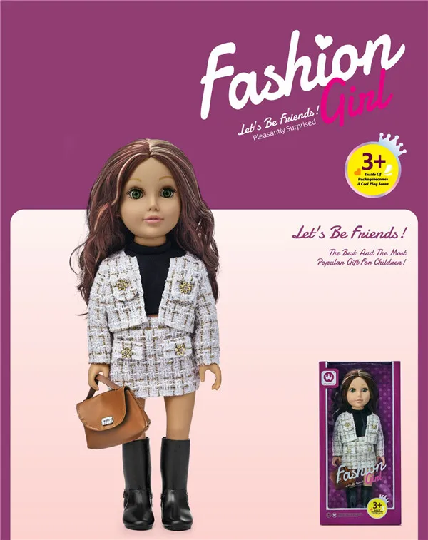 Виниловые куклы 18 дюймов модные детские наборы аксессуаров для девочек с вращением на 360 градусов подарки игрушки 3D имитацией глаз