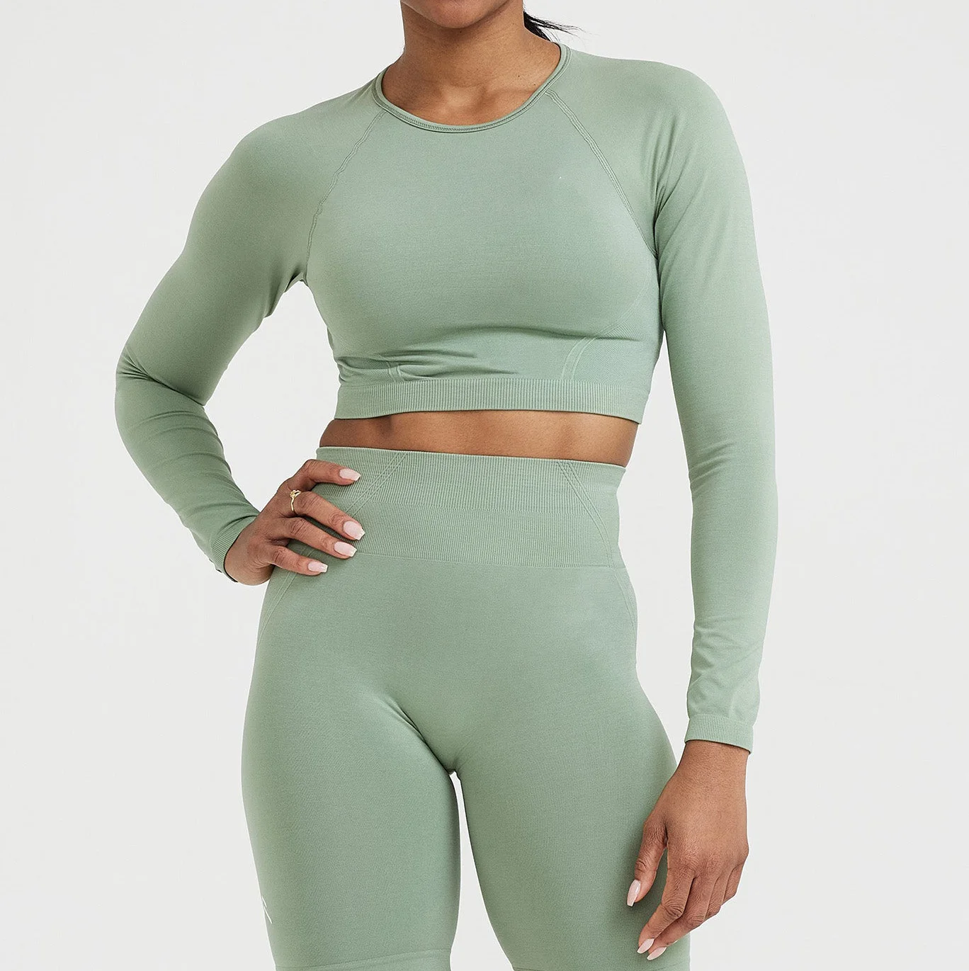 custom active wear long sleeve crop