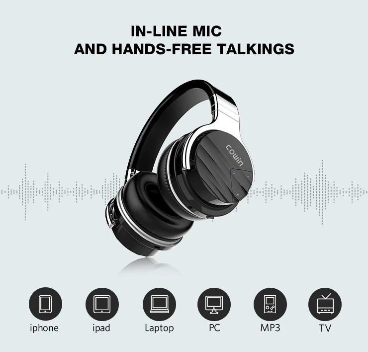 COWIN E7MAX Headphones Noise Cancelling Wireless Studio Quality