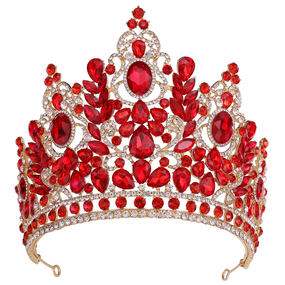 Big Luxury Baroque Rhinestone Crown for Wedding & Parties display picture 2