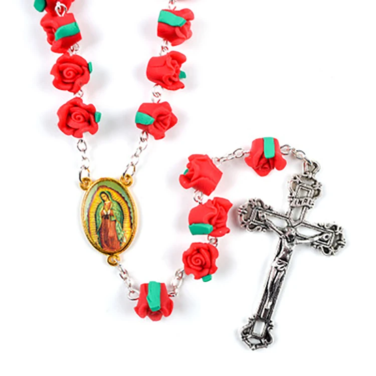 Hot Selling Red Rose Flowers Rosary 