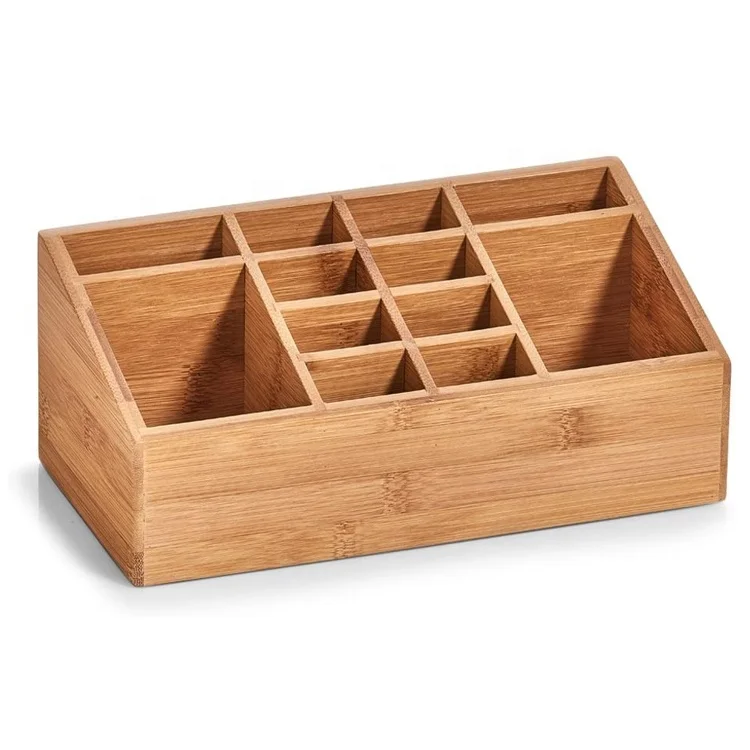 Отсеков 100% натуральный офисный стол для хранения косметики бамбук Органайзер Рабочий стол из бамбука и дерева для канцелярских принадлежностей