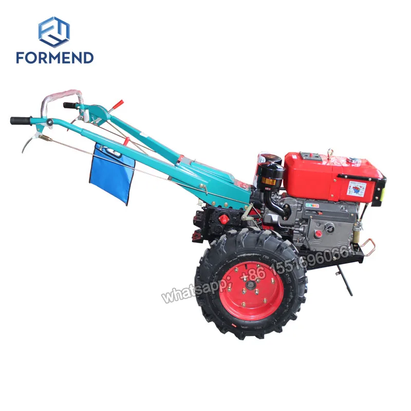 Single Axle Two Wheel Hand Held Walking Tractor 15HP