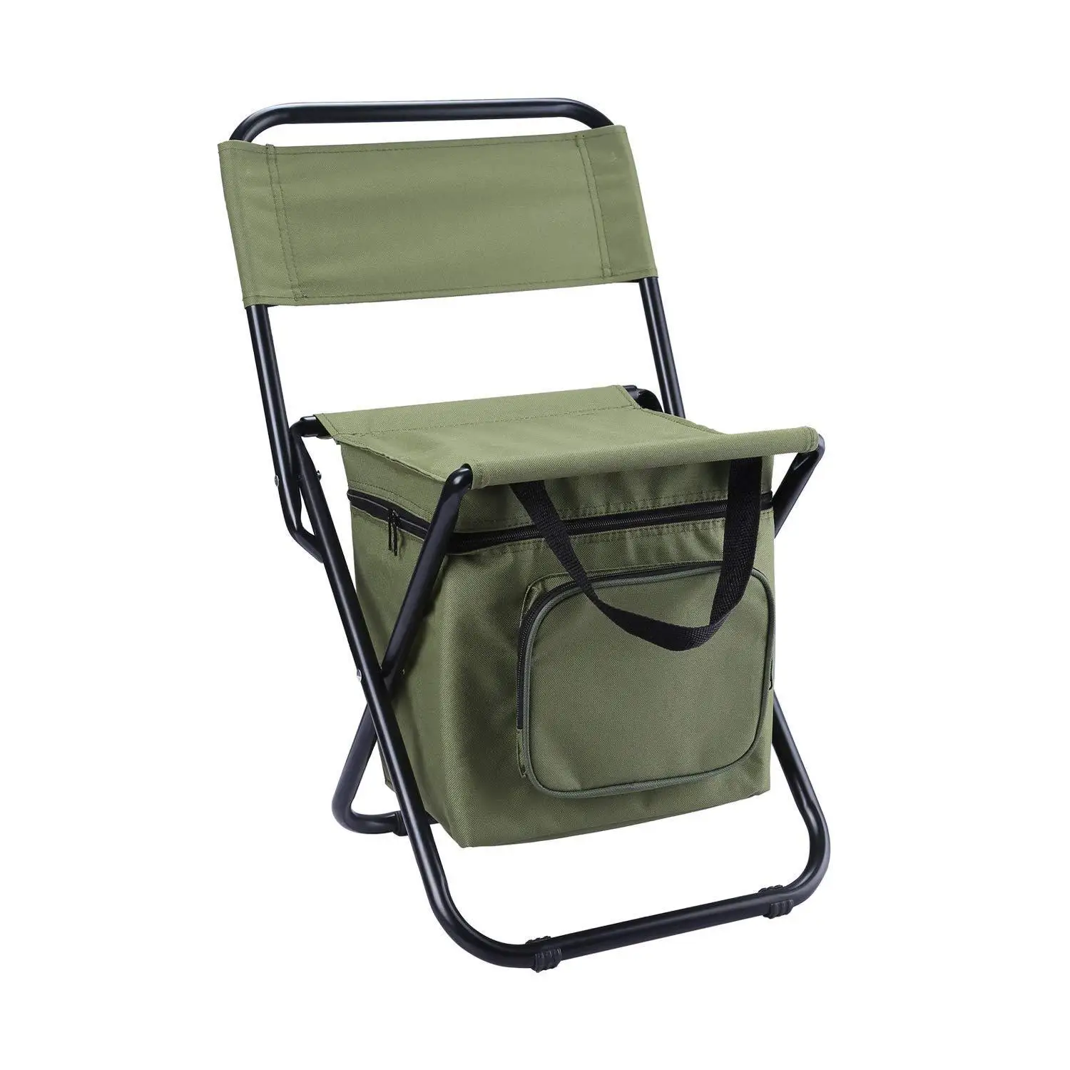Folding Camping Chair with Cooler Folding Camping Ice Pack Chair with Storage Bag Backrest Insulation Function Folding Chair