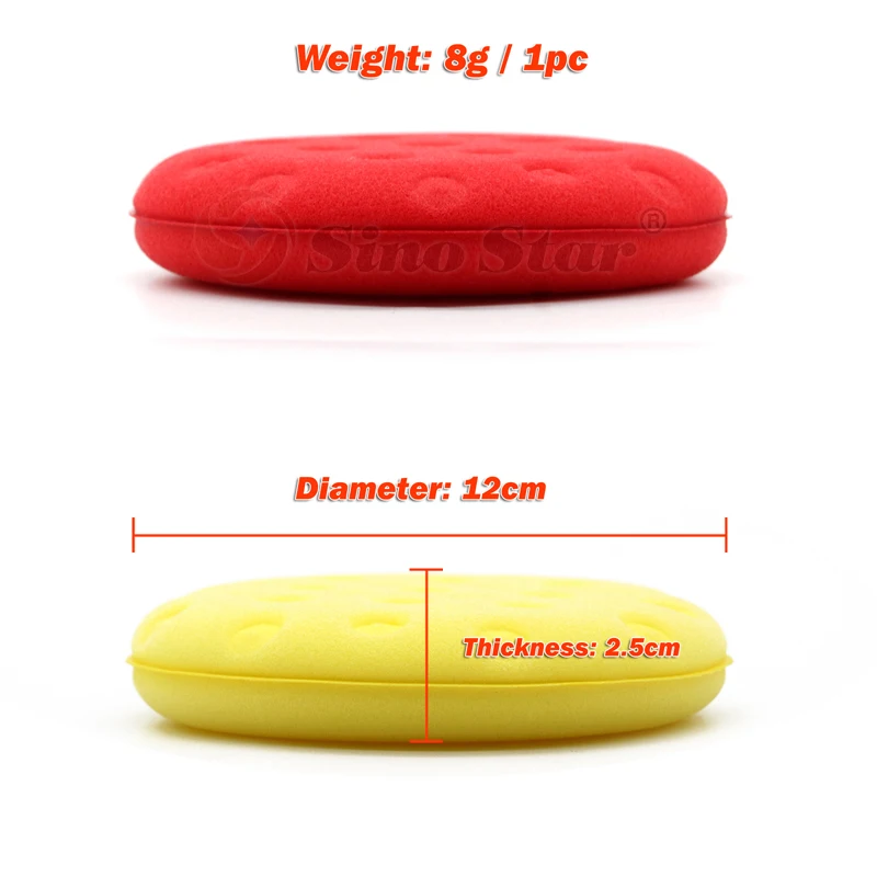 Лидер продаж 2022 года, подушечки-аппликаторы для ухода за автомобилем, губка для полировки колес, двусторонняя губка для красоты автомобиля, цена SP00118