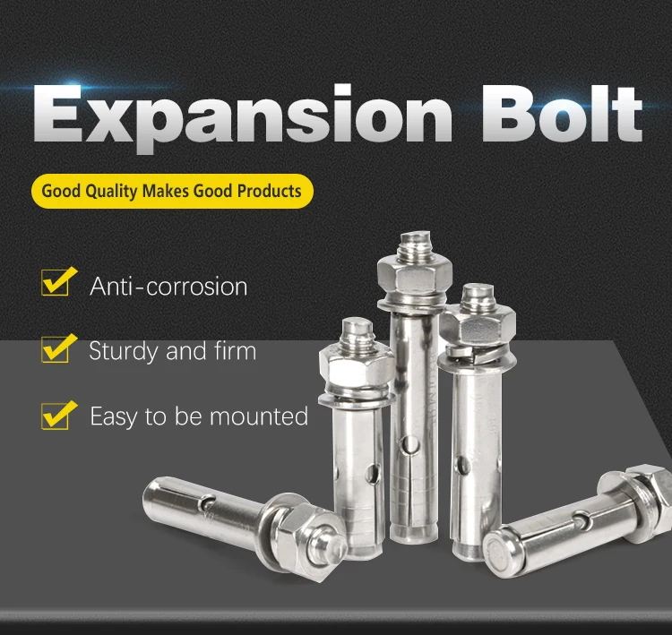 Concrete Anchor Bolt M20 1/2 In X 41/2 In Bolt 3 Long Thread Carbon